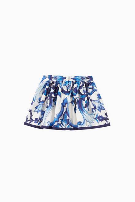 hover state of Maiolica Skirt in Cotton Poplin