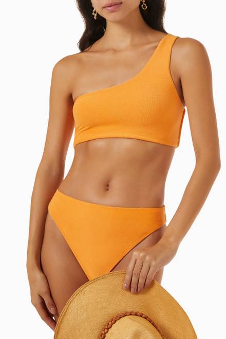 hover state of Dylla Bikini Bottoms in Stretch Towelling   