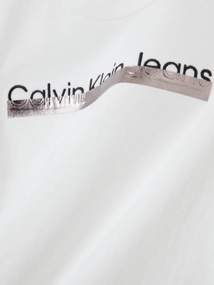 hover state of Metallic Institutional Logo T-shirt in Cotton 