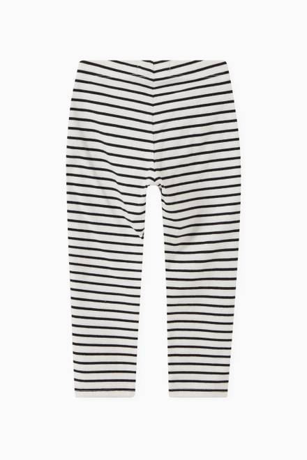 hover state of Striped Logo Leggings in Cotton 