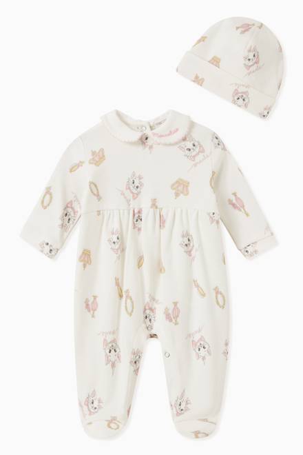 hover state of Marie Print Pyjama Set in Cotton Jersey 