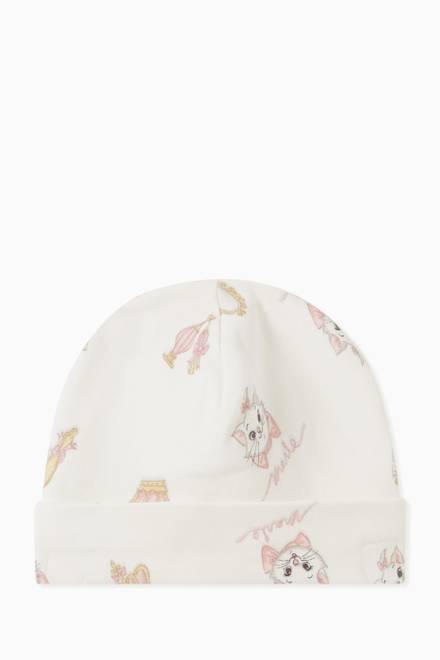 hover state of Marie Print Hat in Cotton Jersey