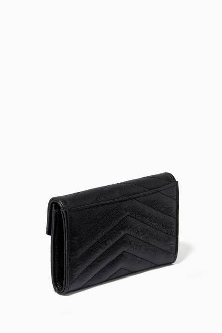 hover state of Cassandre Small Envelope Wallet in Matelassé Leather     