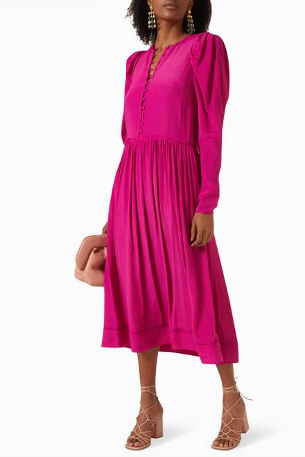 hover state of Francis Dress in Silk Rayon