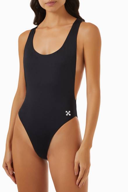 hover state of Logo Band Swimsuit  