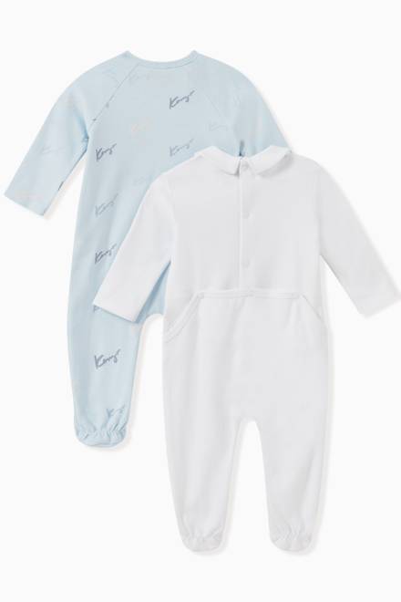 hover state of Logo-print Sleepsuit in Jersey, Set of Two