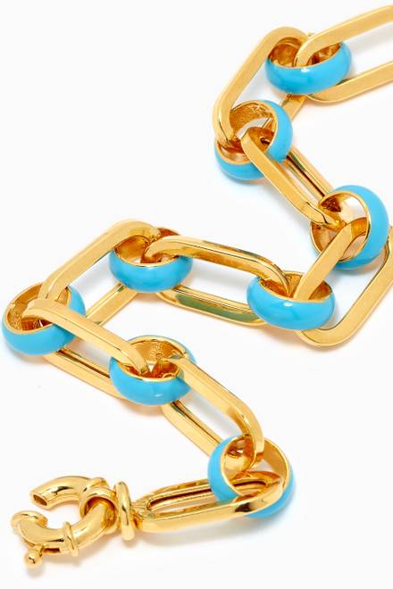 hover state of The Go-Go Chain Bracelet in 24kt Gold-plated Sterling silver 