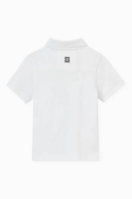 hover state of Logo Patch Polo Shirt in Cotton Piqué