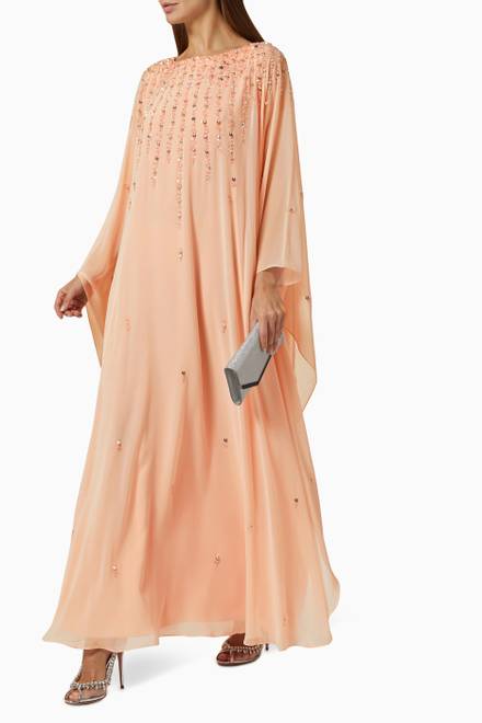 hover state of Embellished Kaftan in Chiffon
