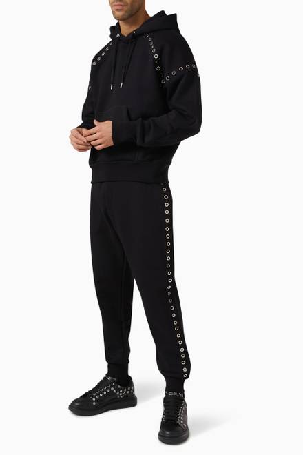 hover state of Eyelets Sweatpants in Organic Loopback-jersey