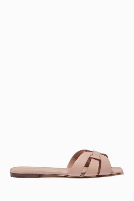 tribute flat sandals in smooth leather