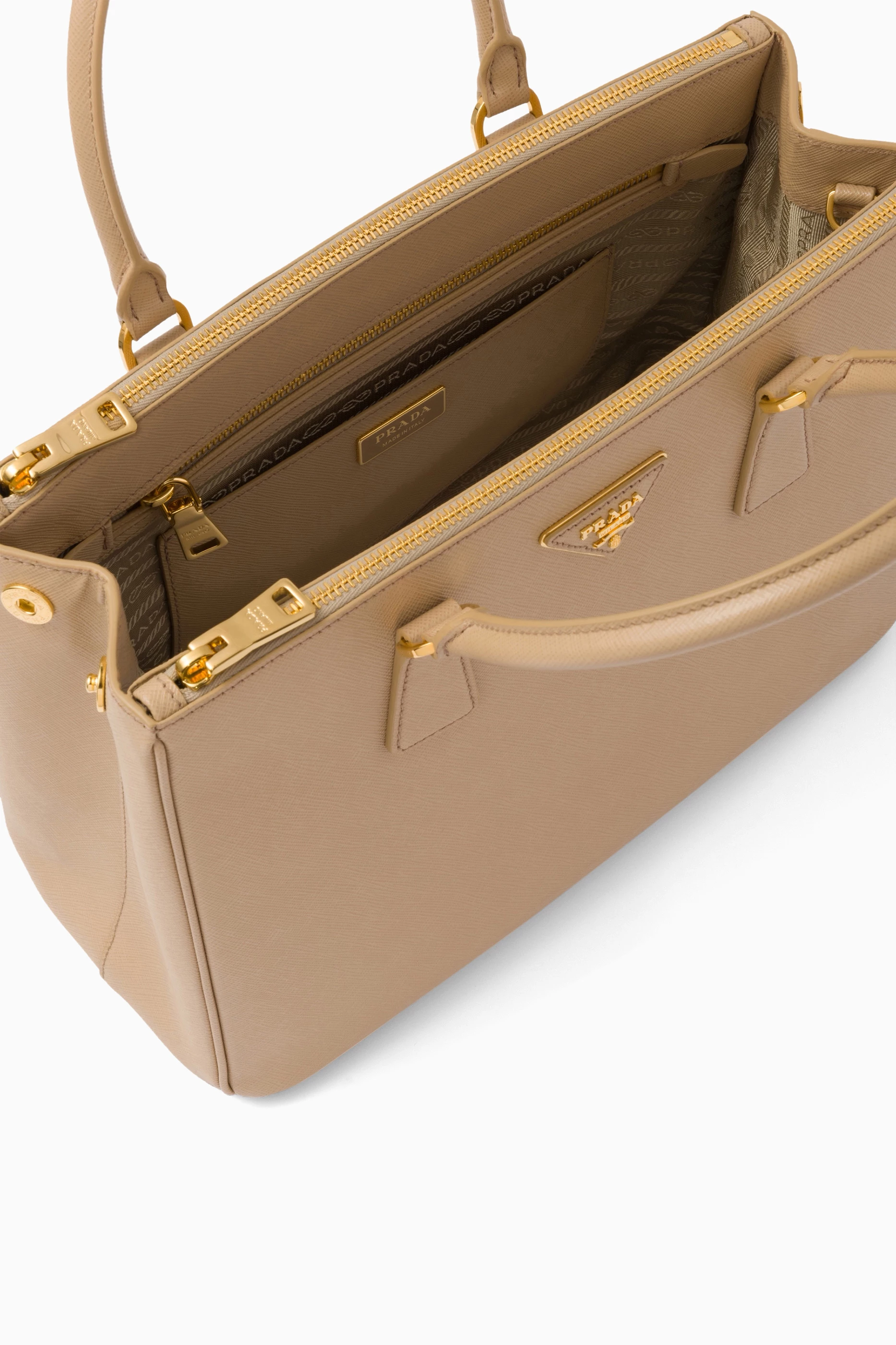 Shop Prada Neutral Small Galleria Bag in Saffiano Leather for WOMEN |  Ounass Saudi Arabia