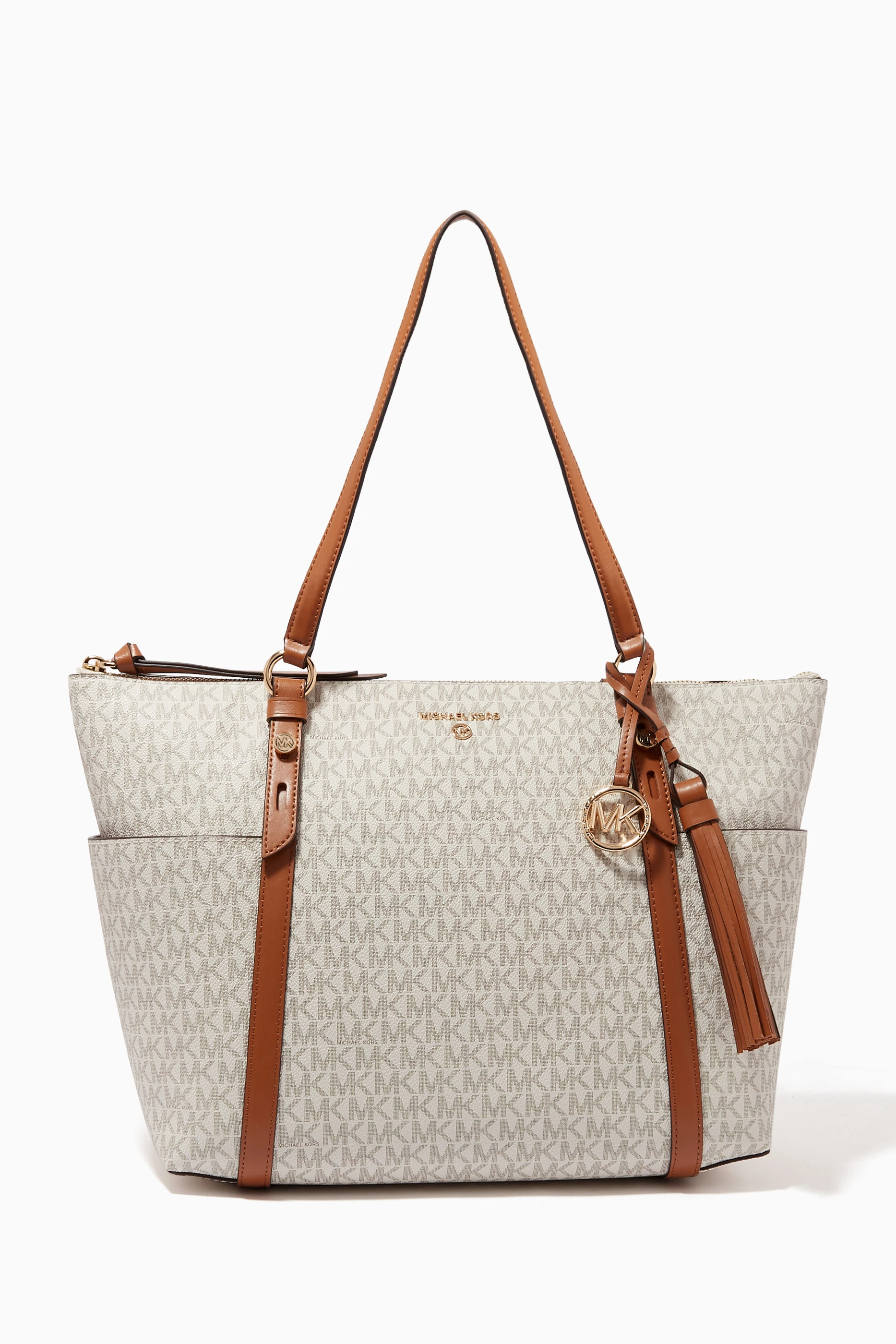 Shop Michael Kors White Nomad Large Tote Bag in Canvas for WOMEN | Ounass  Saudi Arabia