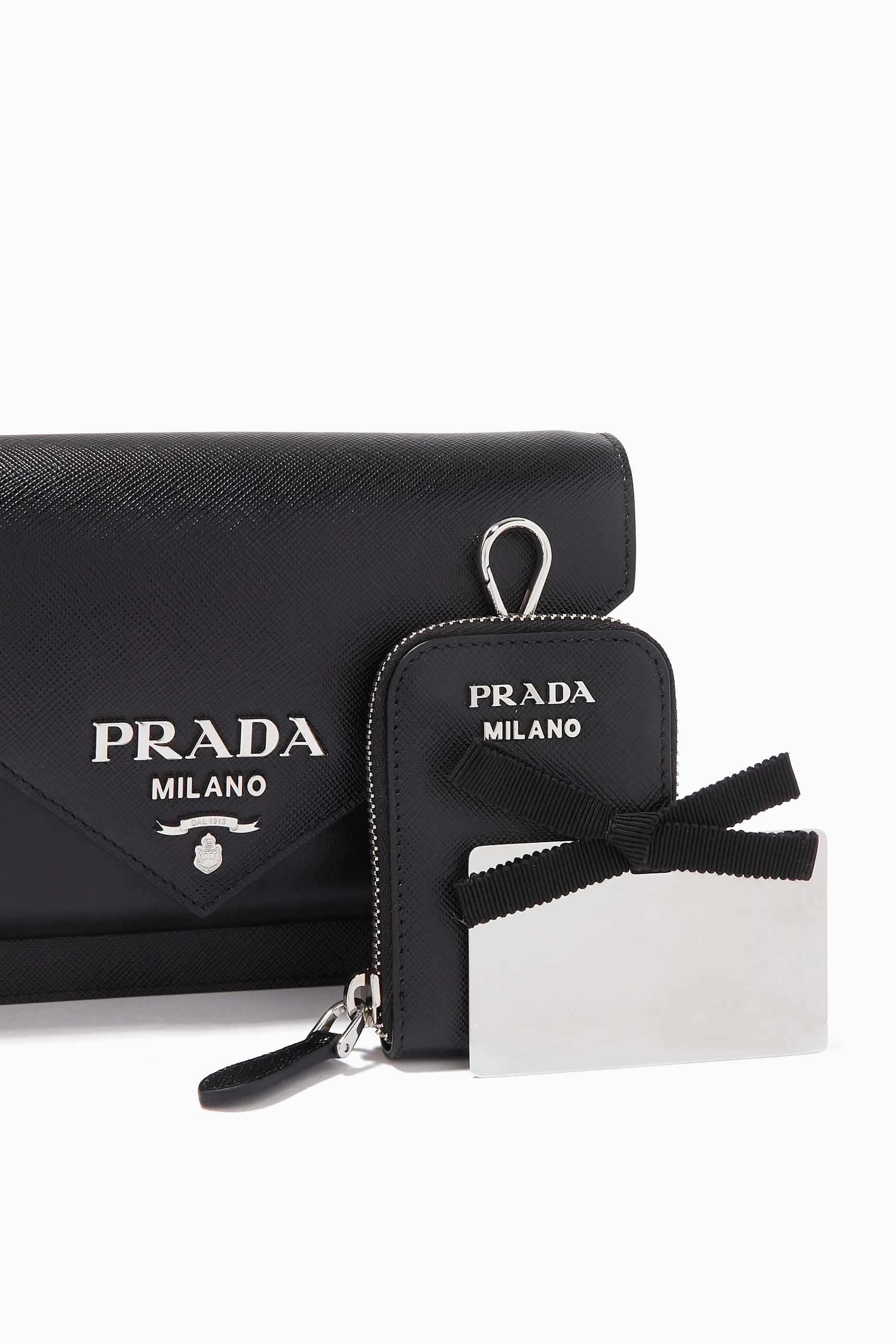 Shop Prada Black Mini Crossbody Bag in Saffiano Leather for WOMEN | Ounass  Saudi Arabia