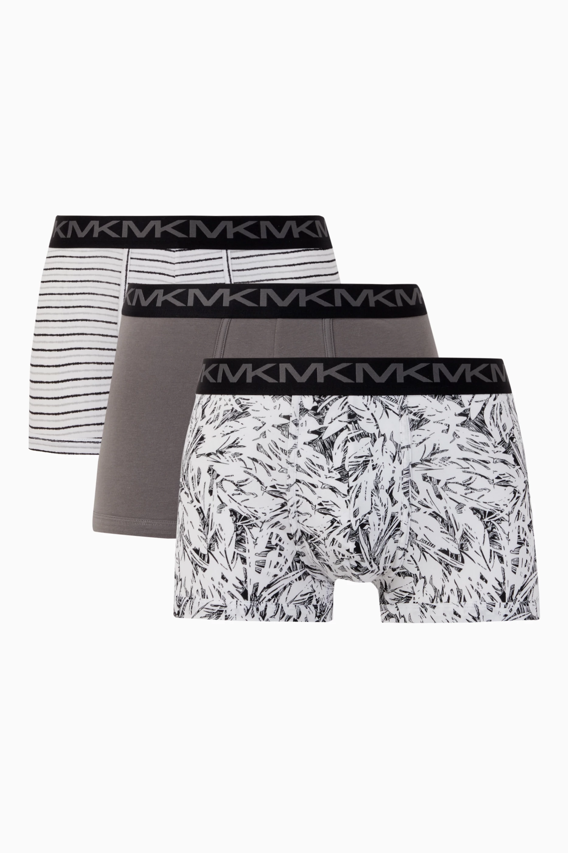 Shop Michael Kors Black Logo Boxer Briefs in Stretch Cotton, Set of 3 for  MEN | Ounass Qatar