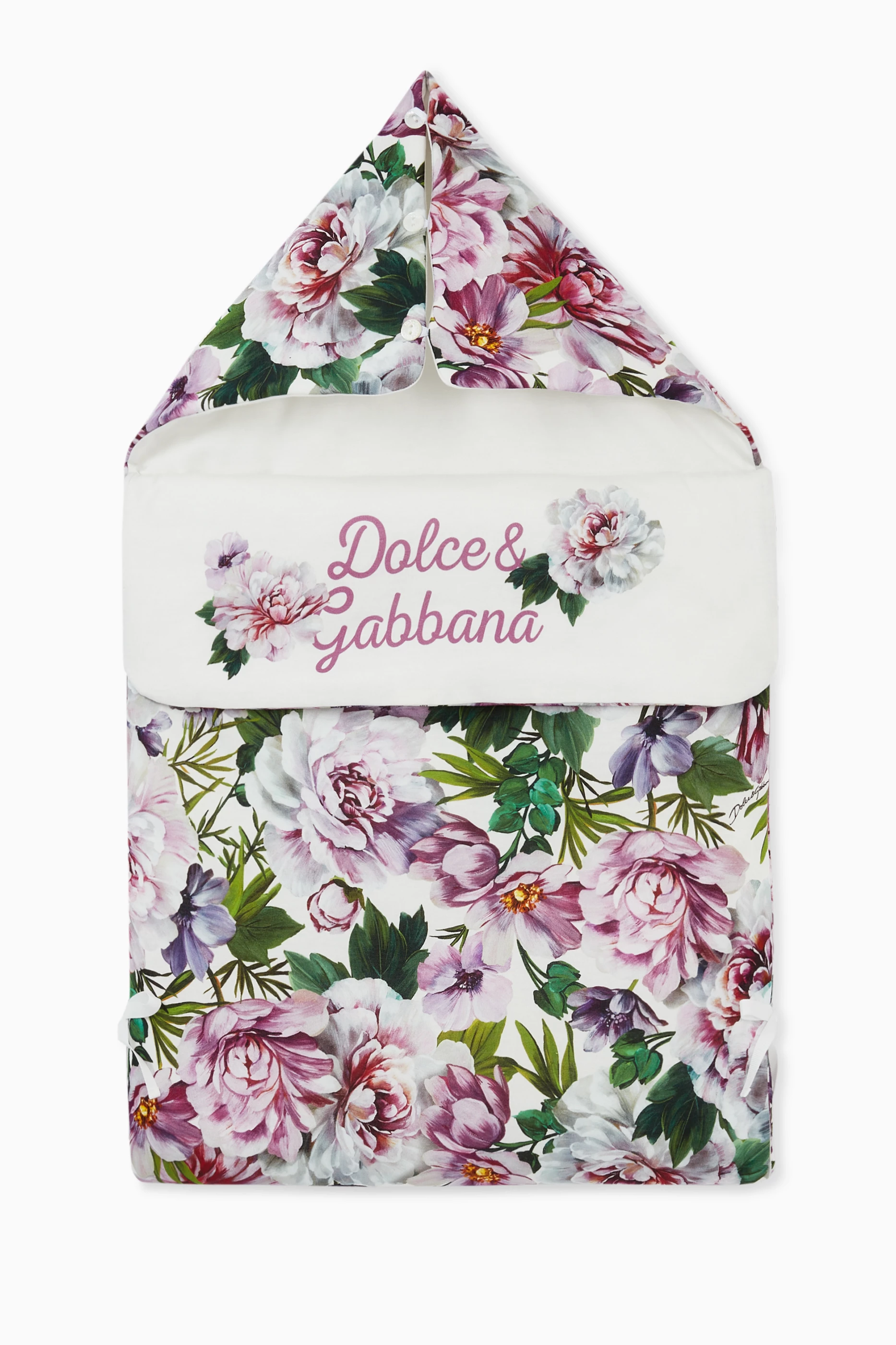 Shop Dolce & Gabbana Purple Sleeping Bag with Peony Print in Cotton Jersey  for KIDS | Ounass Saudi Arabia