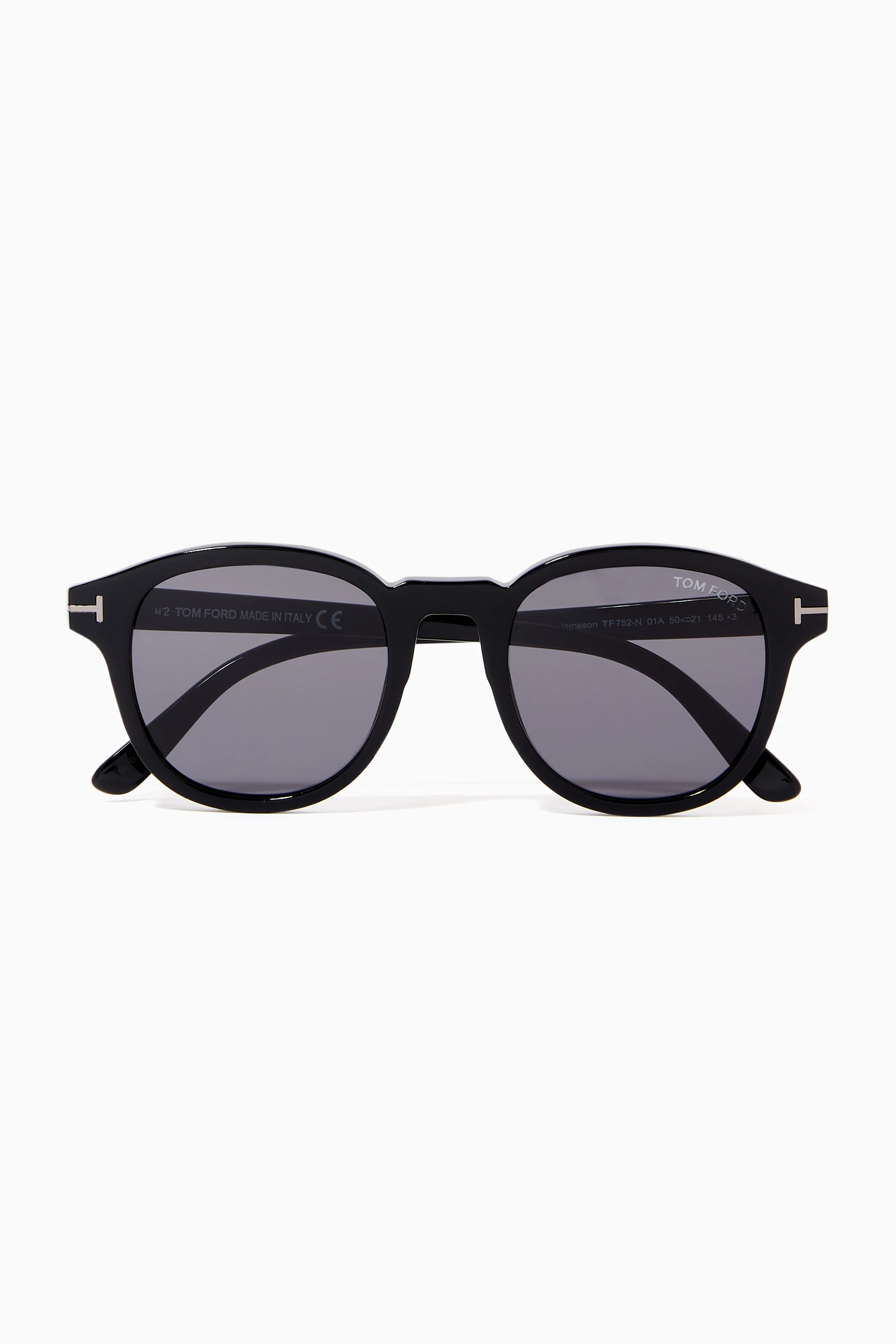 Shop TOM FORD Black Jameson Round Sunglasses in Acetate for MEN | Ounass  Saudi Arabia