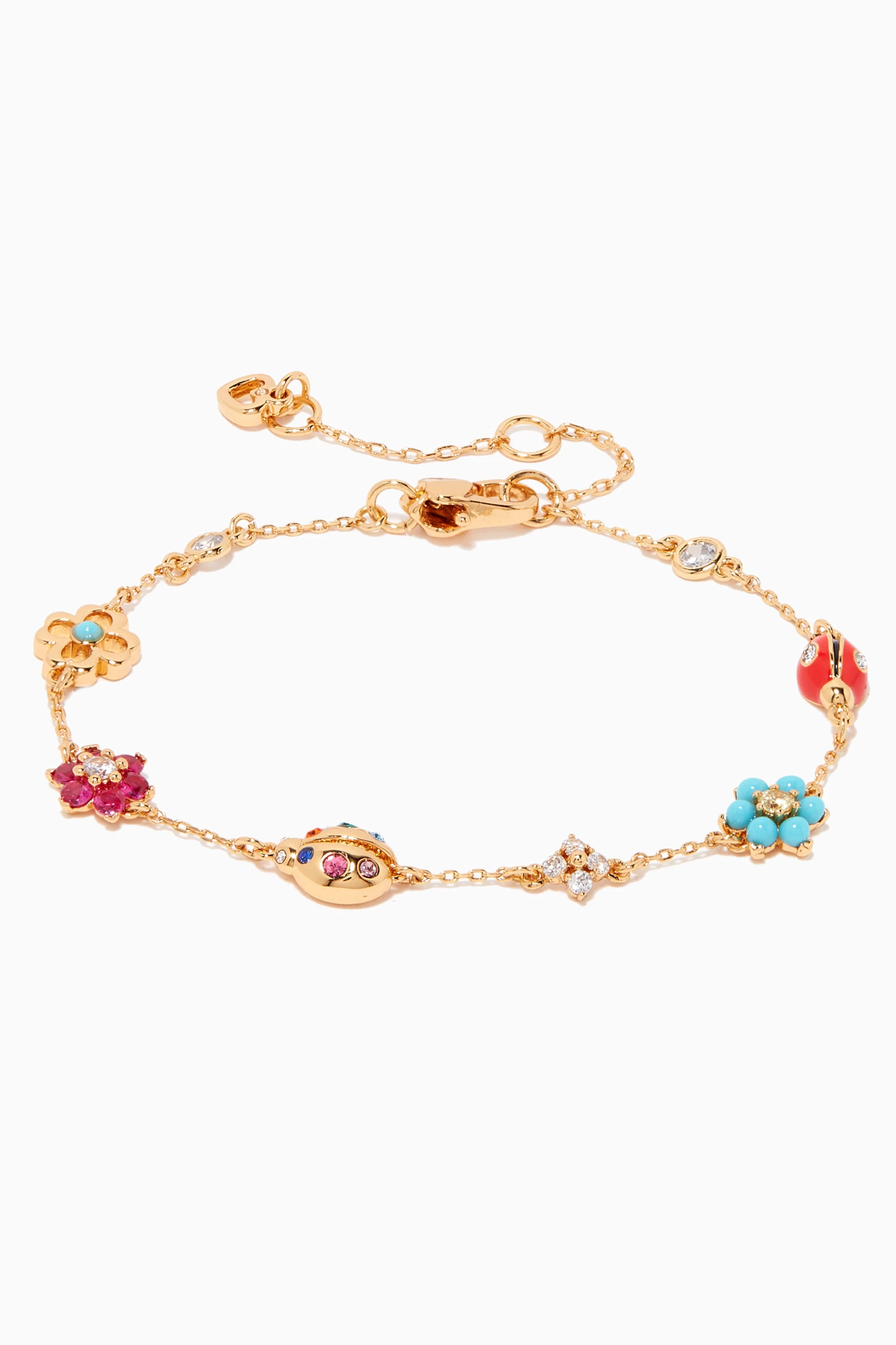 Shop Kate Spade New York Multicolour Nature Walk Ladybug Bracelet in  Gold-plated Brass for WOMEN | Ounass Qatar