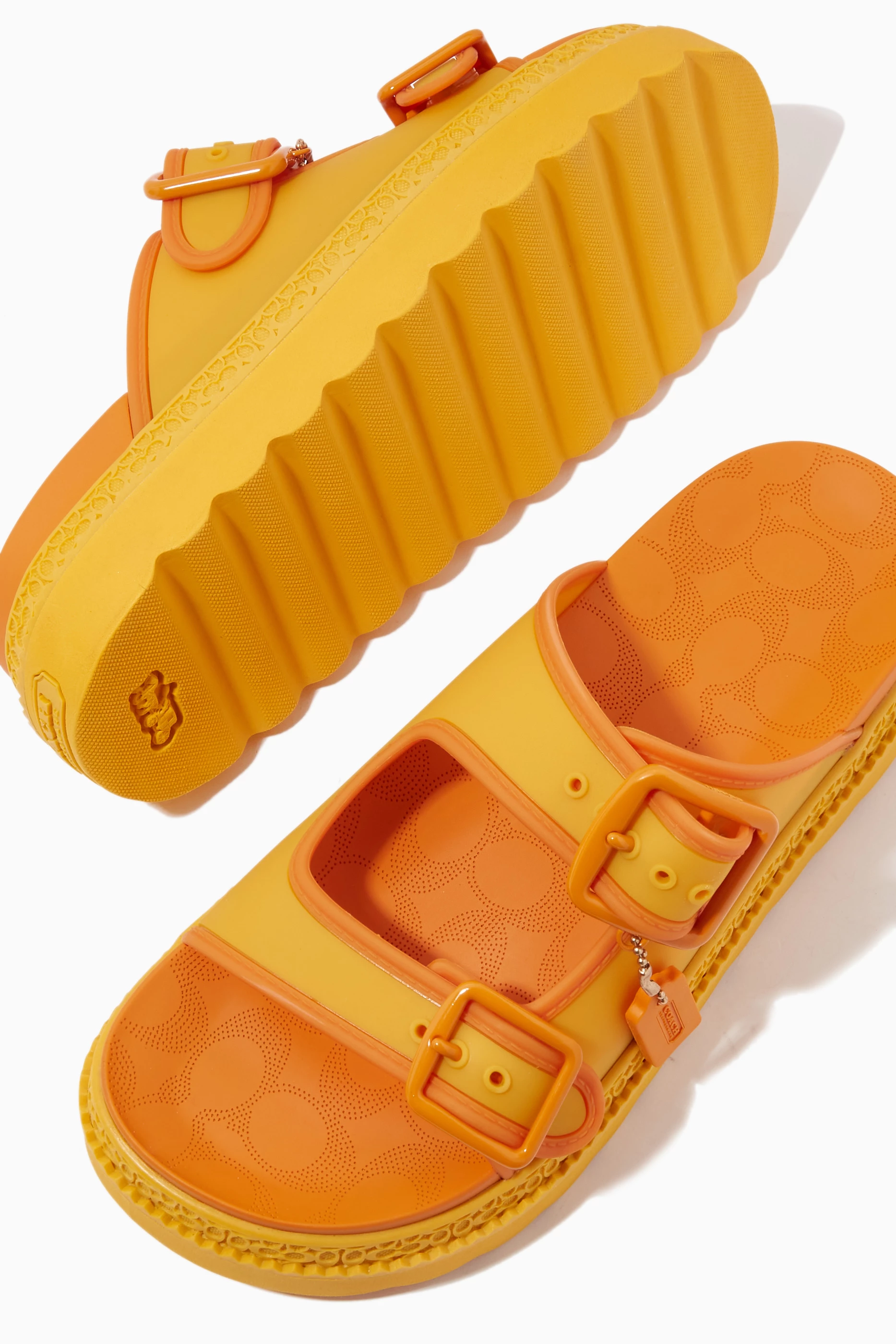Shop Coach Yellow Lucy Platform Sandals in Rubber for WOMEN | Ounass Saudi  Arabia