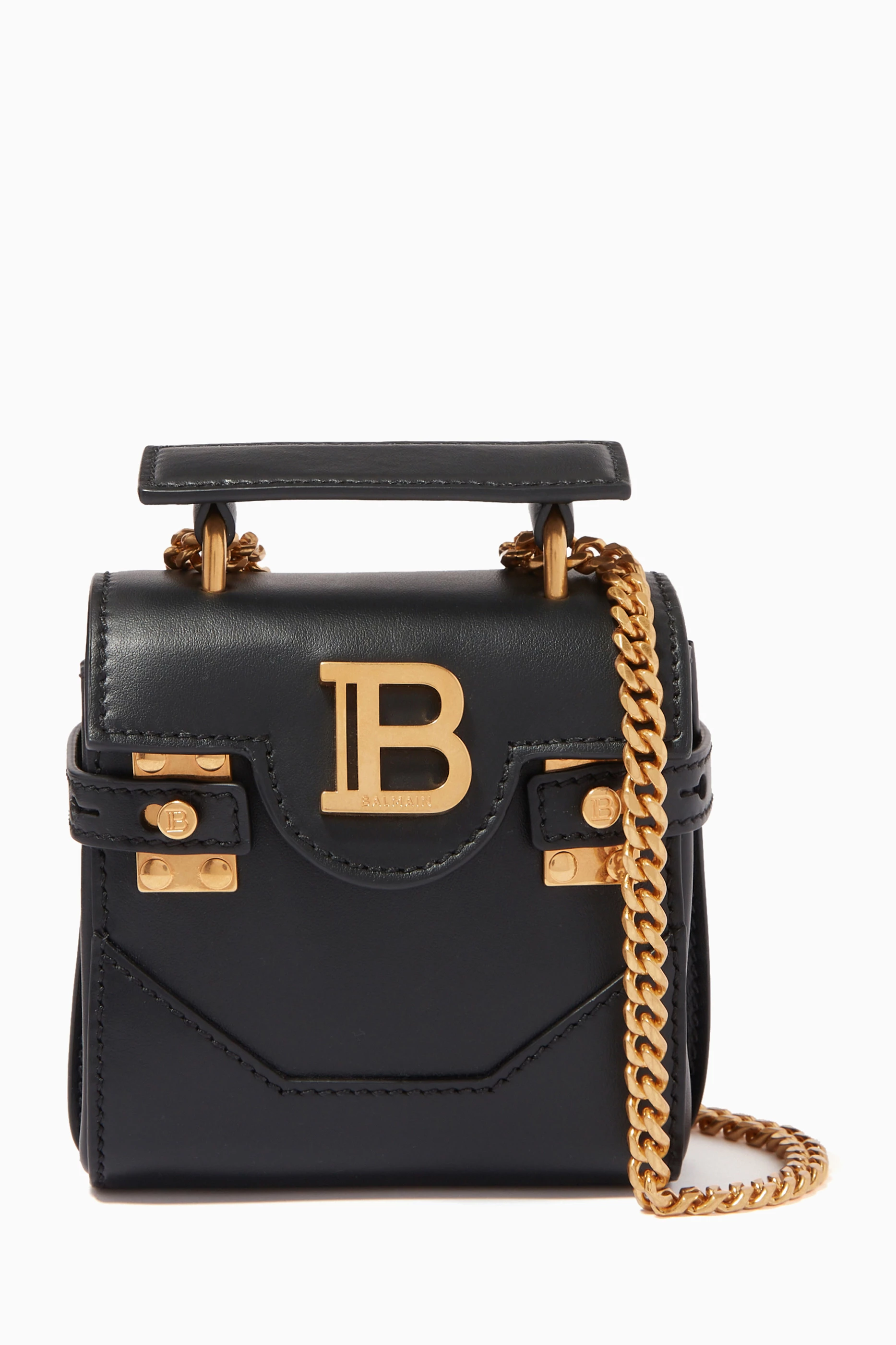 お買得】 美品 BALMAIN BALMAIN バルマン 美品 スタッズ バルマン 2way