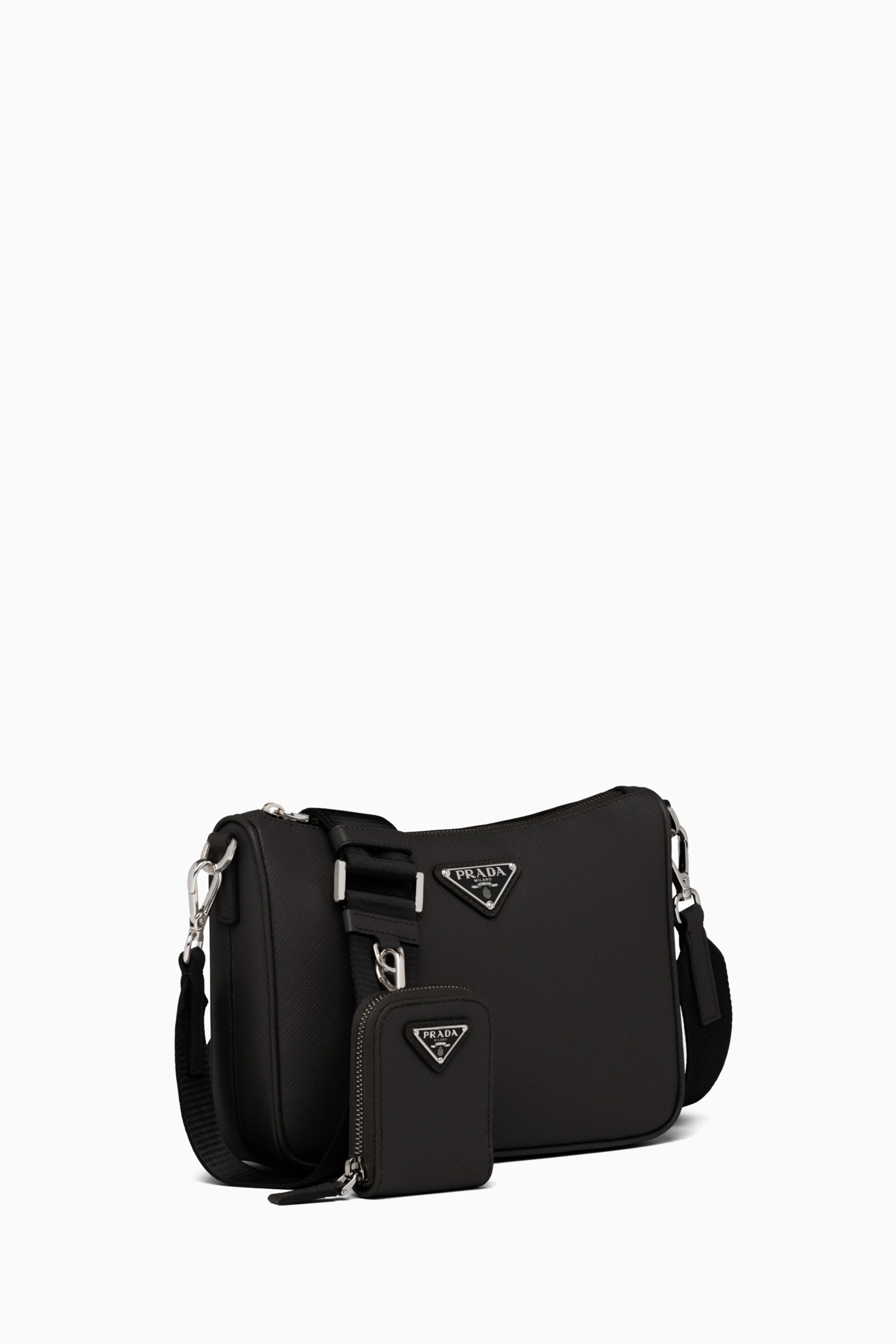 Shop Prada Black Shoulder Bag in Saffiano Leather for MEN | Ounass Saudi  Arabia