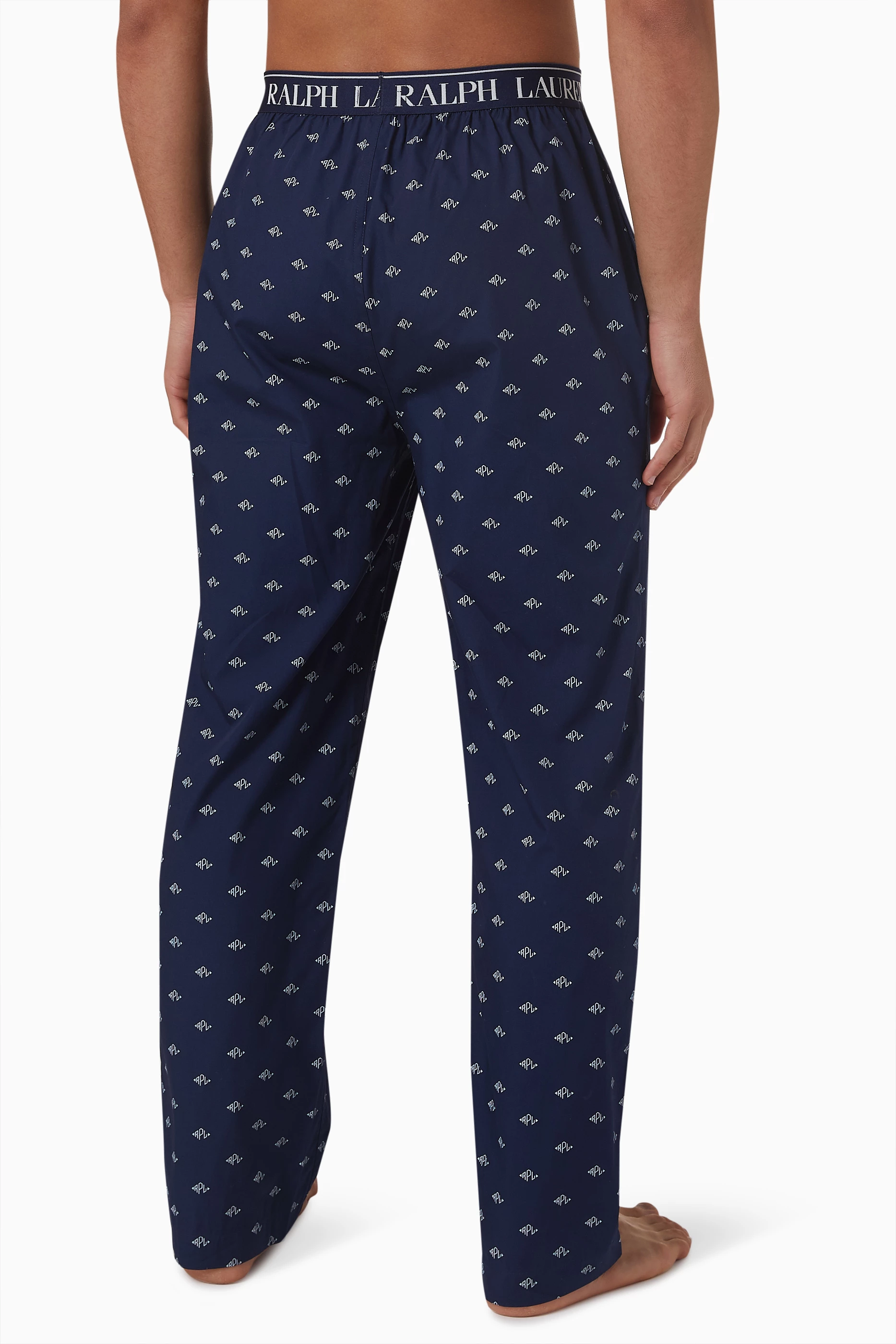 Shop Polo Ralph Lauren Blue Pyjama Pants in Cotton for MEN | Ounass Saudi  Arabia