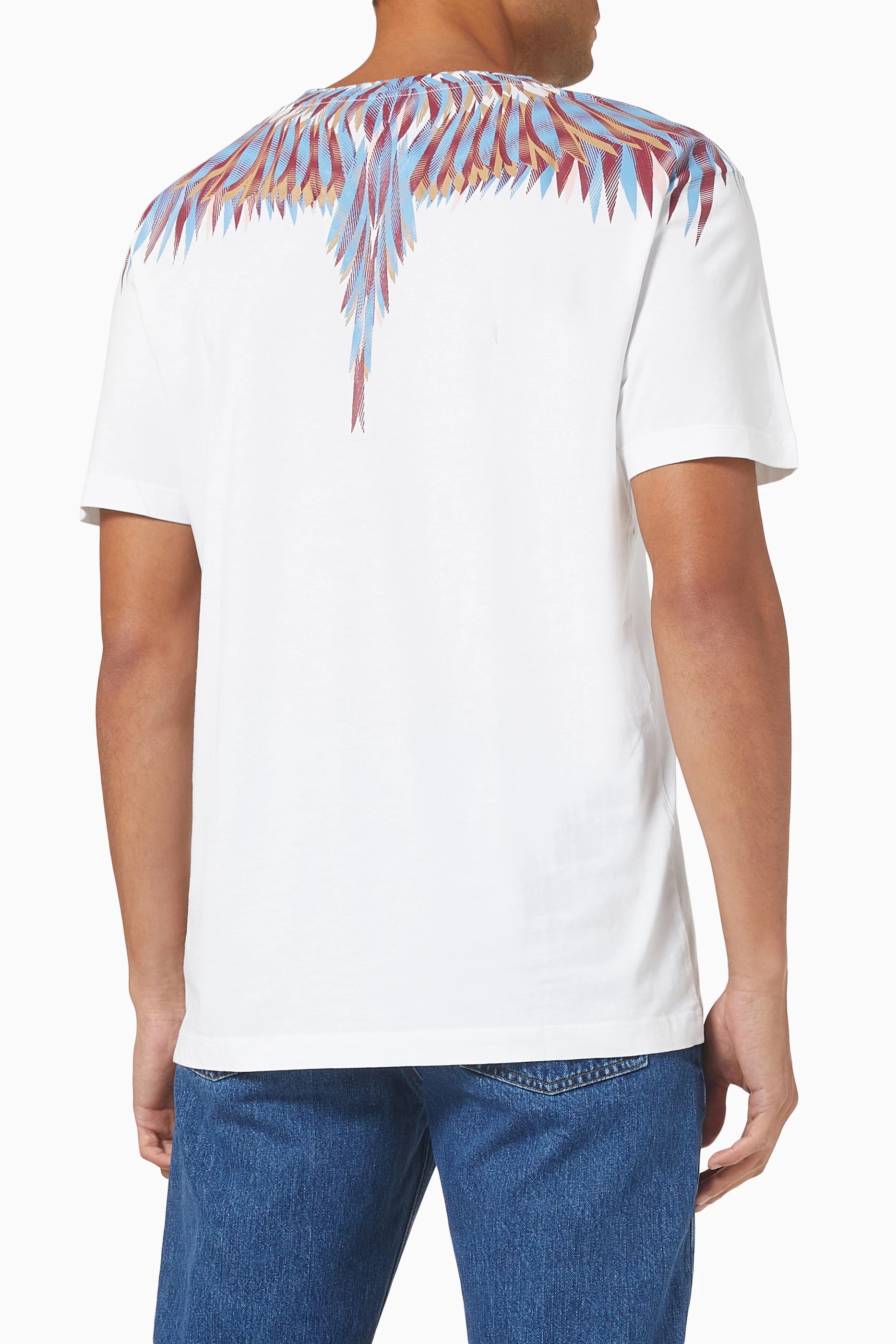 MARCELO BURLON ホワイトタイガープリント クルーネックスウェット-