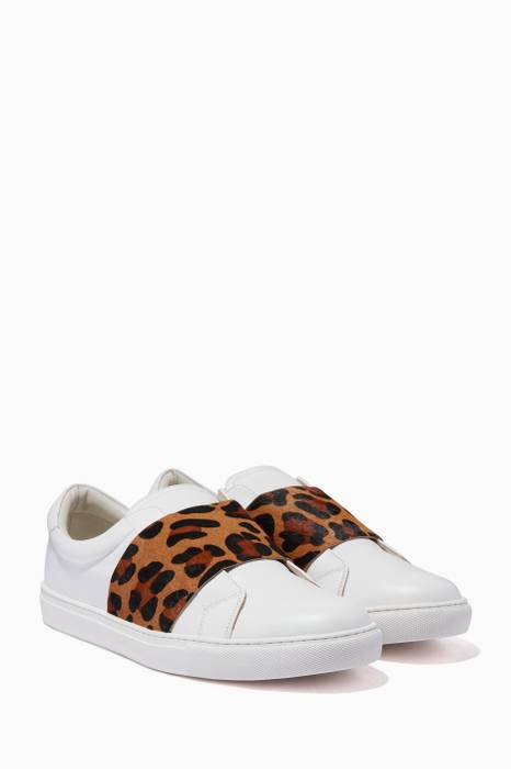 white leopard print sneakers