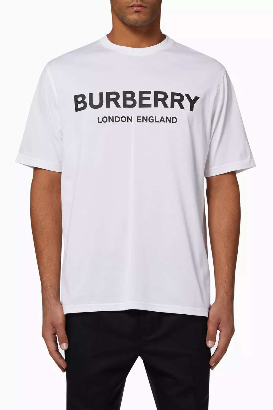 Shop Burberry White Logo Cotton T-Shirt for MEN | Ounass Saudi Arabia