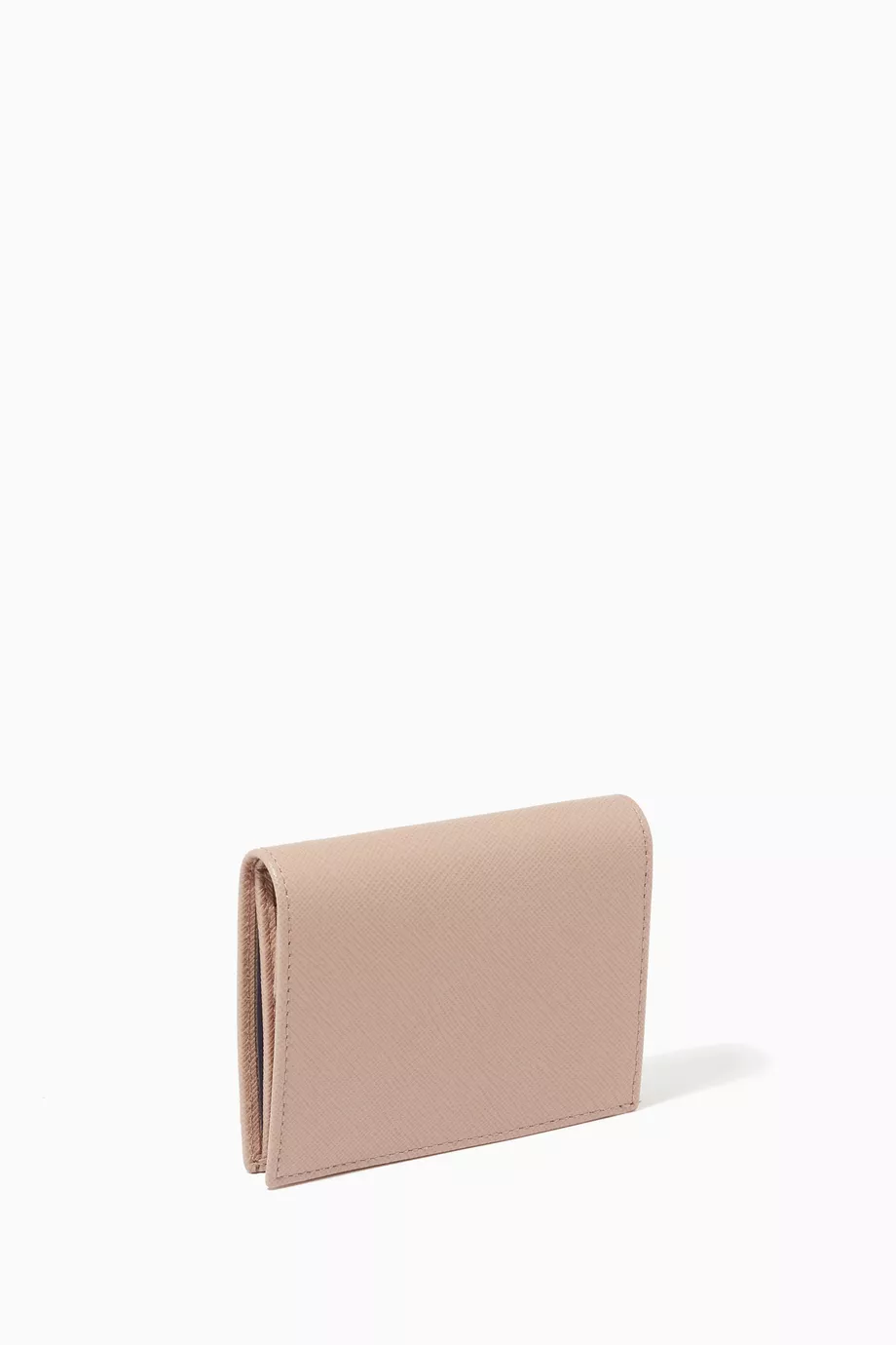 Shop Prada Pink Logo Small Wallet in Saffiano Leather for WOMEN | Ounass  Saudi Arabia